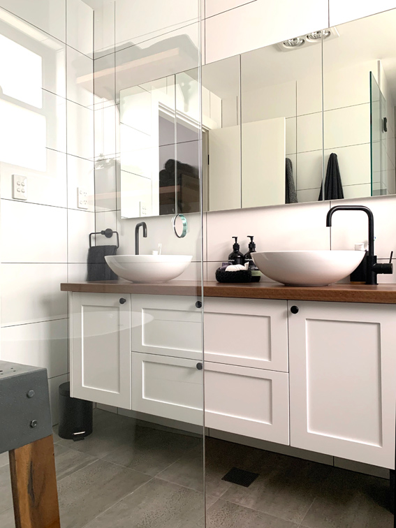 main_bathroom_from_shower_1-copy renovated bathroom with shaker cupboard doors and black tapware